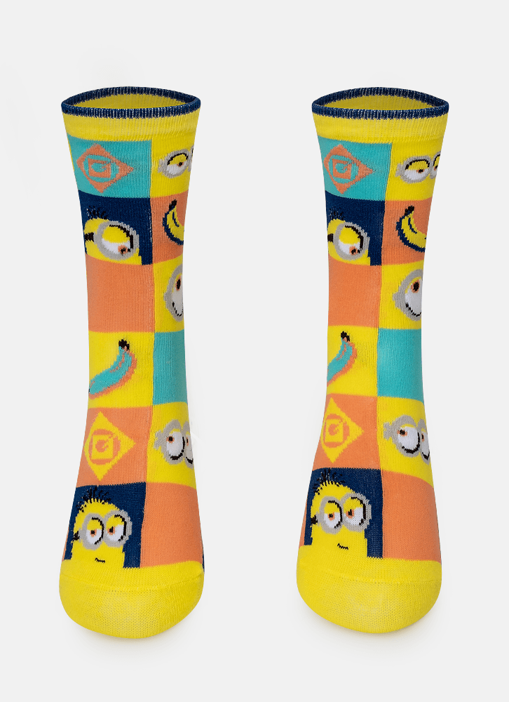 Meia-Cano-Longo-Unissex-Minions