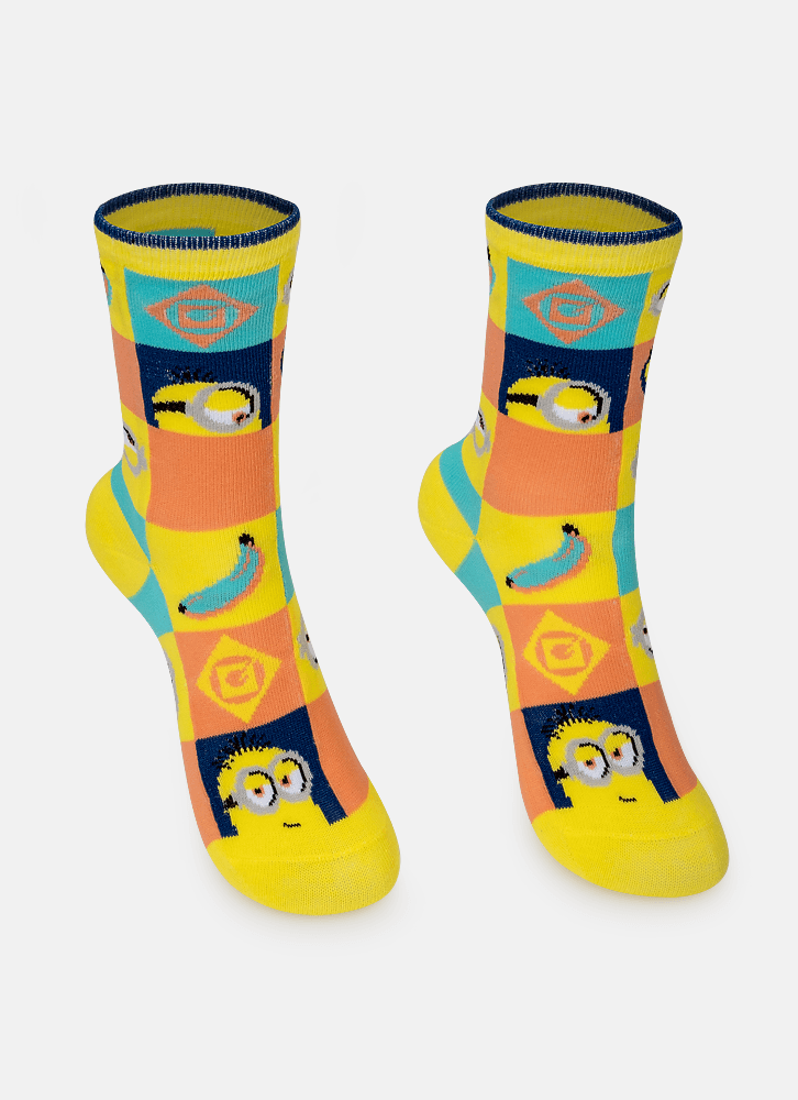 Meia-Cano-Longo-Unissex-Minions