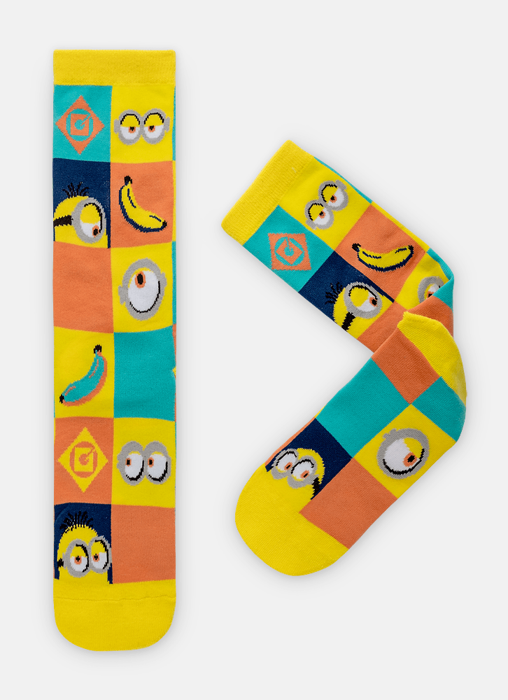 Meia-Cano-Longo-Unissex-Minions