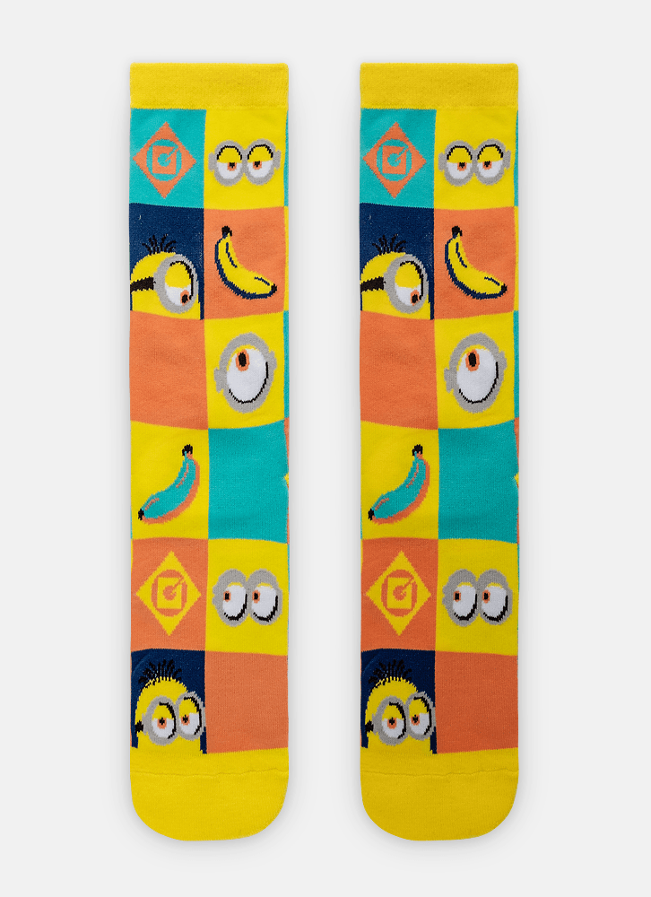 Meia-Cano-Longo-Unissex-Minions
