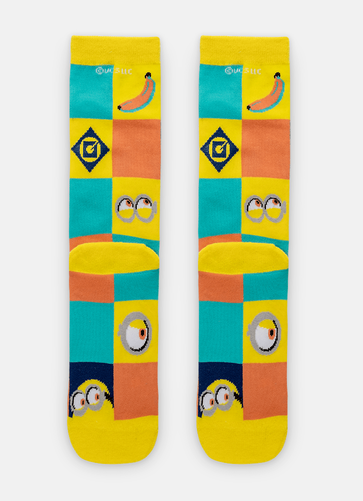 Meia-Cano-Longo-Unissex-Minions