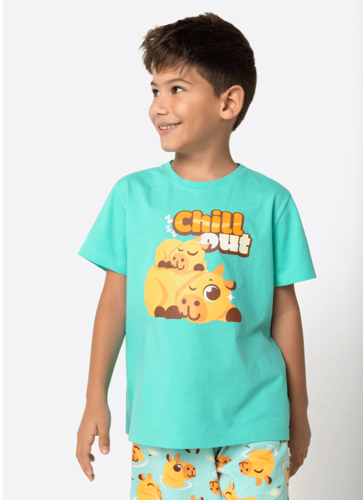 Pijama-Manga-Curta-Algodao-Menino-Capivara-Vibes
