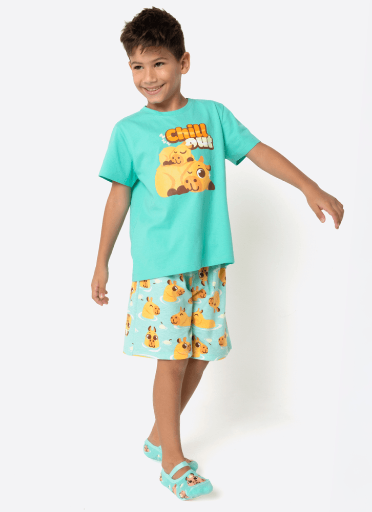 Pijama-Manga-Curta-Algodao-Menino-Capivara-Vibes