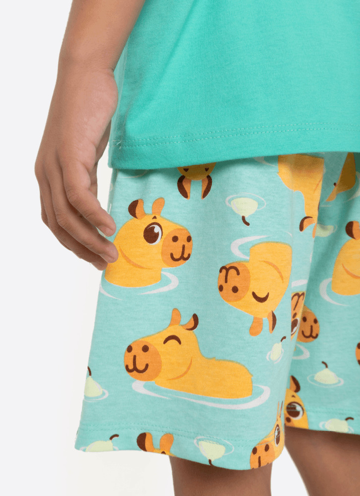 Pijama-Manga-Curta-Algodao-Menino-Capivara-Vibes