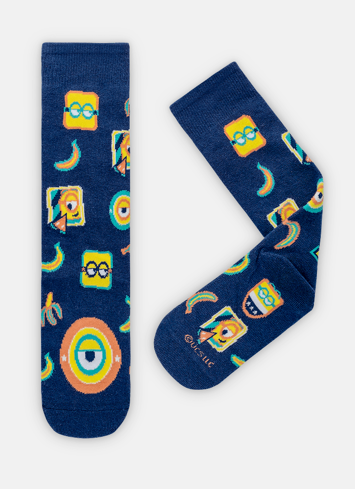 Meia-Cano-3-4-Unissex-Minions