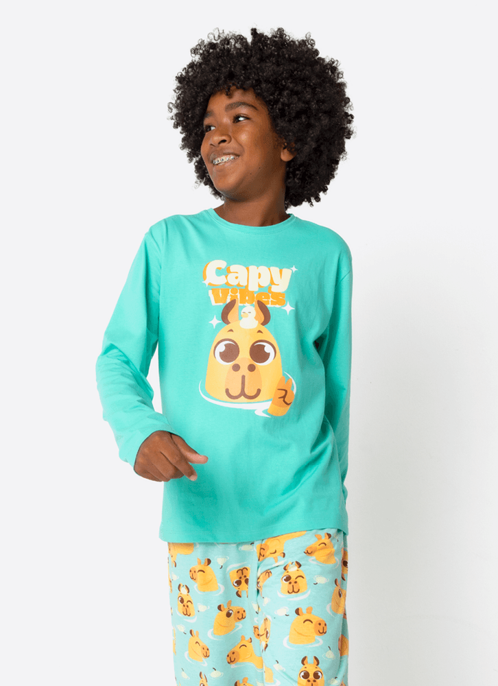 Pijama-Manga-Longa-Algodao-Menino-Teen-Capivara-Vibes