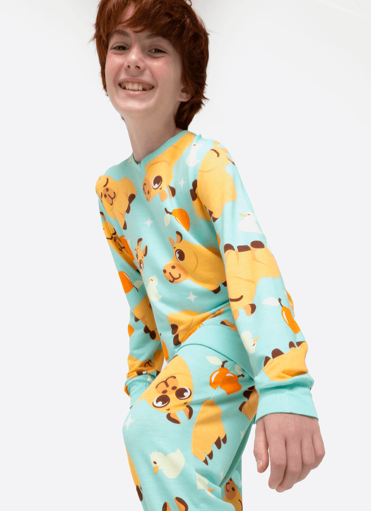 Pijama-Manga-Longa-Viscolycra-Unissex-Teen-Capivara-Vibes