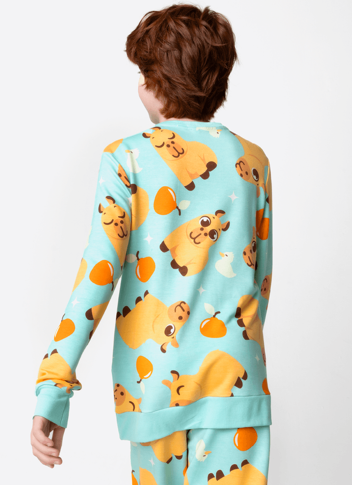 Pijama-Manga-Longa-Viscolycra-Unissex-Teen-Capivara-Vibes