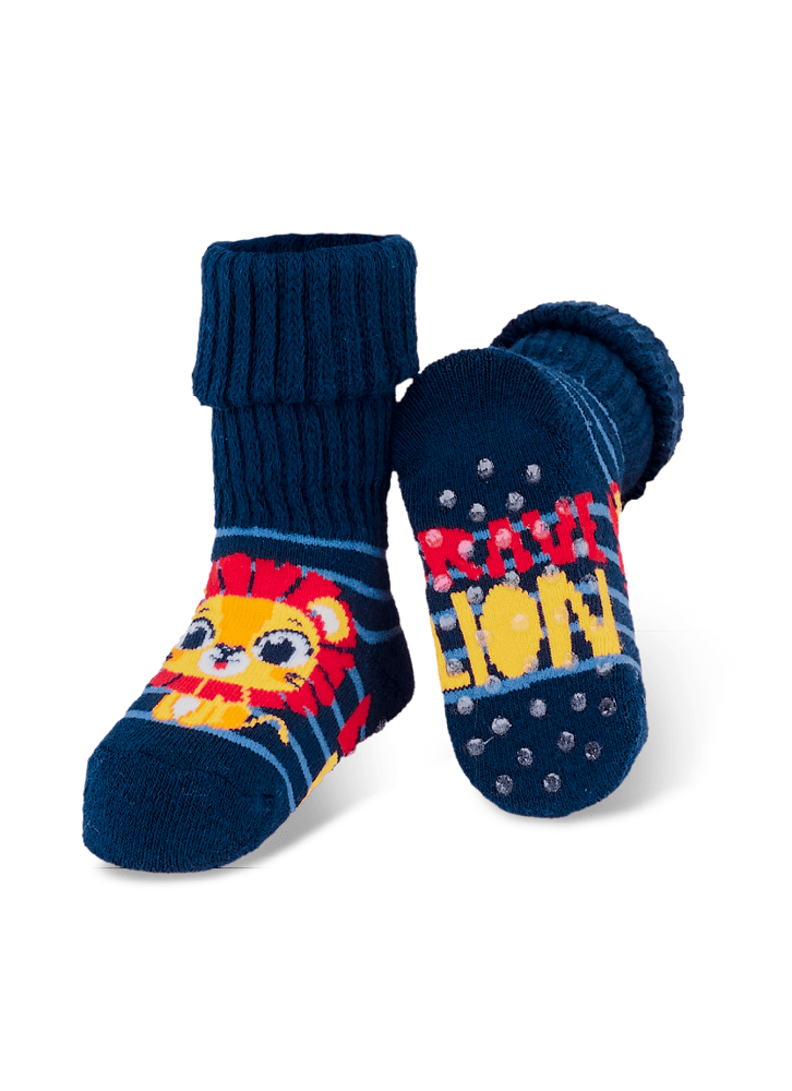 Meia-Botinha-Antiderrapante-Bebe-Menino-Leao