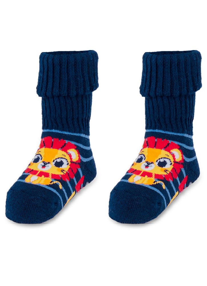 Meia-Botinha-Antiderrapante-Bebe-Menino-Leao