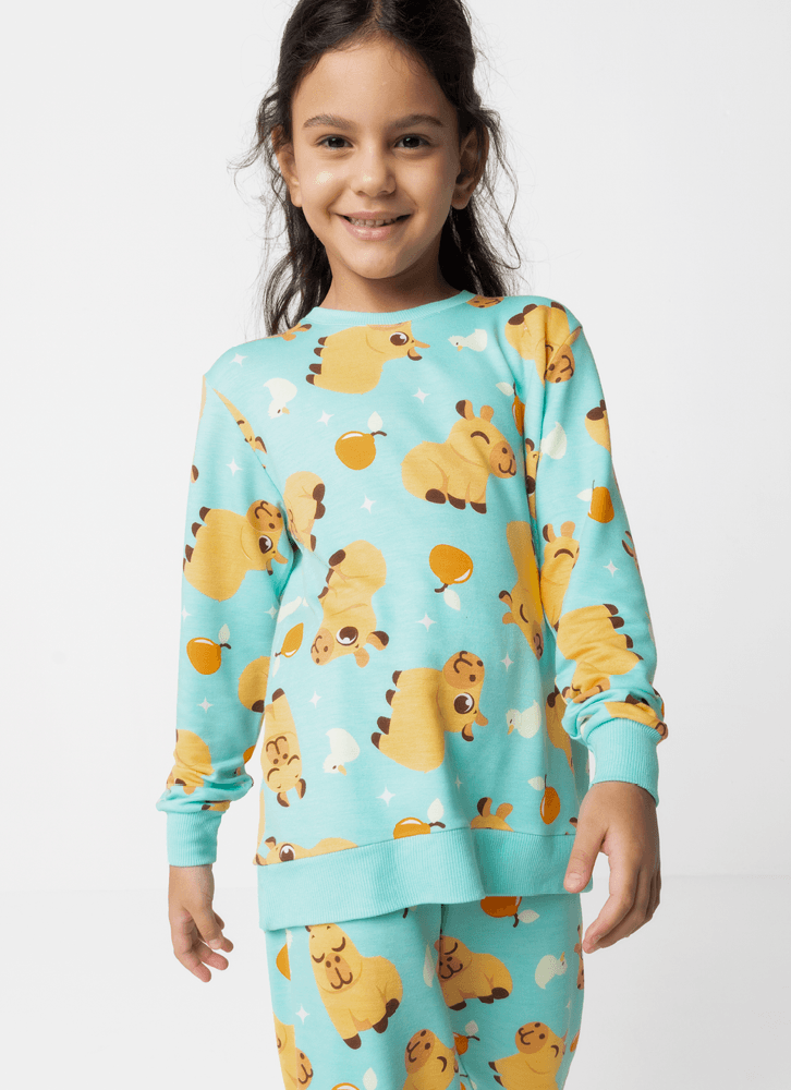 Pijama-Manga-Longa-Viscolycra-Unissex-Kids-Capivara-Vibes