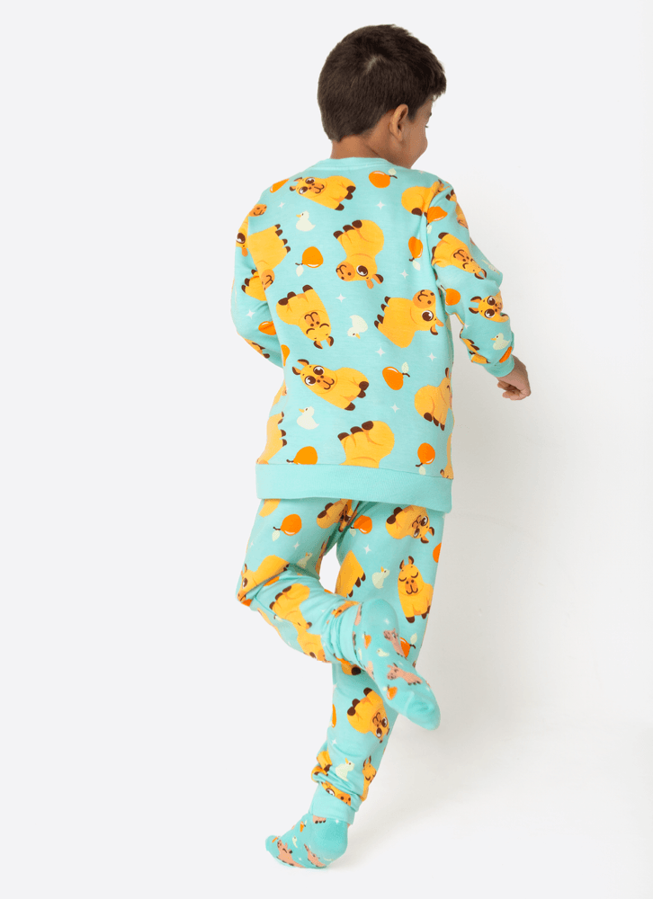 Pijama-Manga-Longa-Viscolycra-Unissex-Kids-Capivara-Vibes