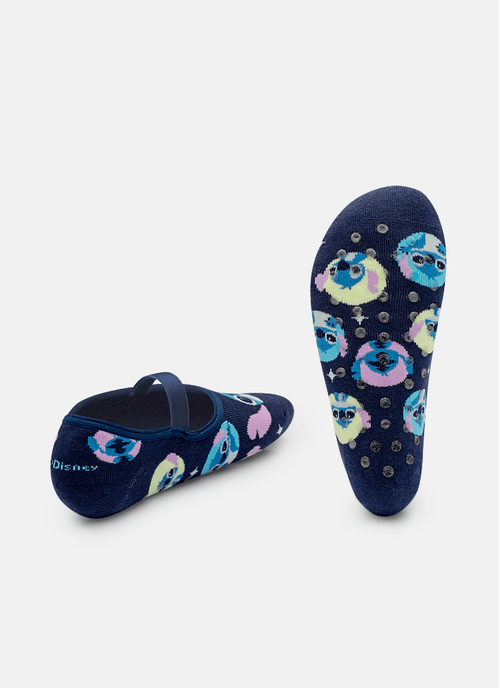 Meia Sapatilha Antiderrapante Unissex Adulto Stitch