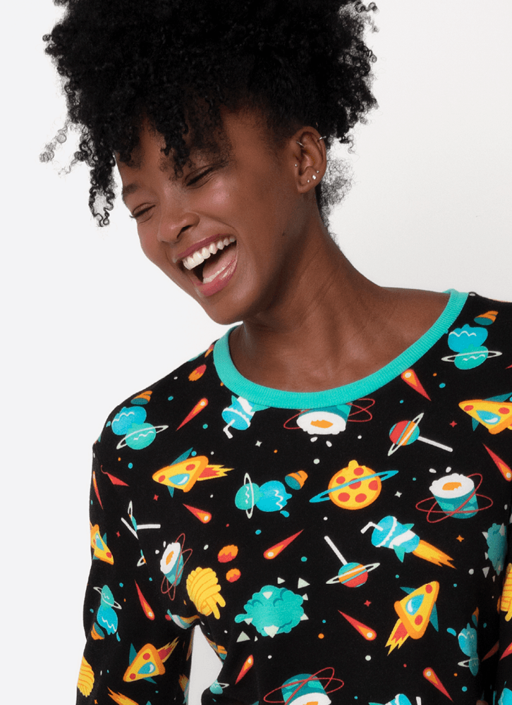 Pijama-Manga-Longa-Ultra-Visco-Unissex-Adulto-Space-Food