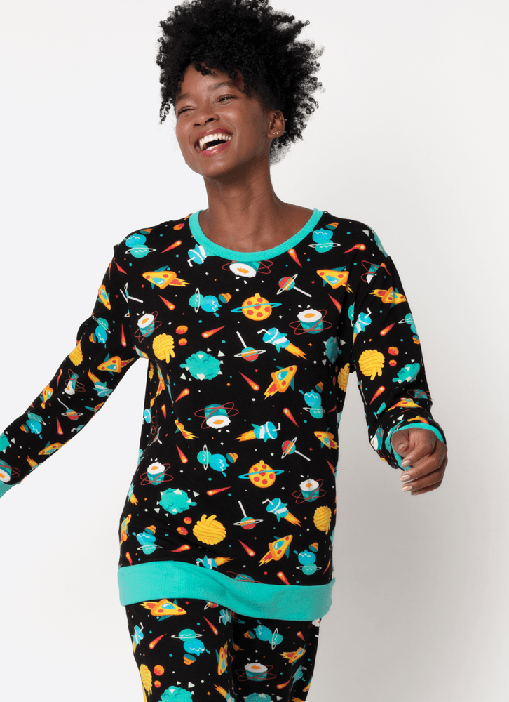 Pijama-Manga-Longa-Ultra-Visco-Unissex-Adulto-Space-Food
