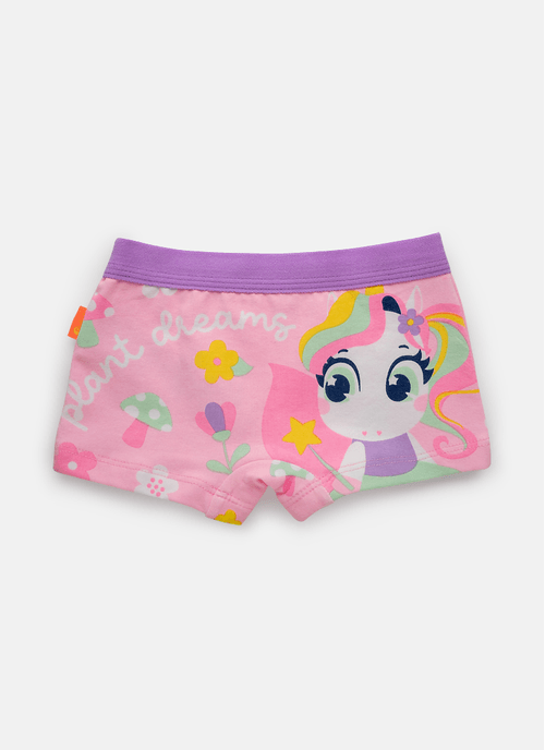 Calcinha BodyShorts Algodão Menina Teen Unicórnio Encantado