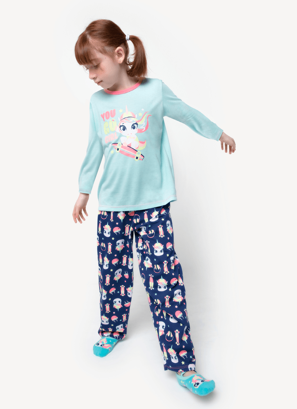 Pijama-Manga-Longa-Algodao-Menina-Unicornio-Skate