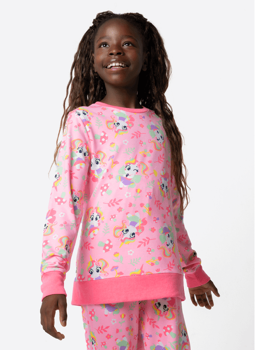 Pijama Manga Longa Viscolycra Menina Teen Unicórnio Encantado