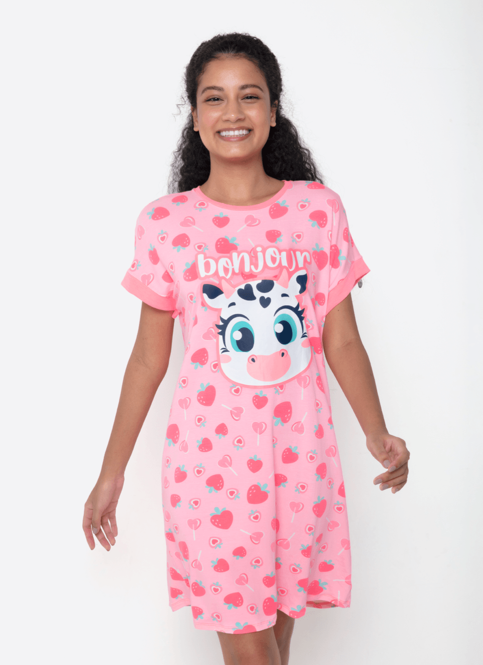 Camisola-Manga-Curta-Viscolycra-Feminino-Vaca-Romantica