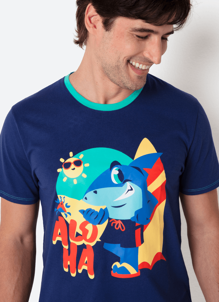 Pijama-Manga-Curta-Algodao-Masculino-Tubarao-Aloha