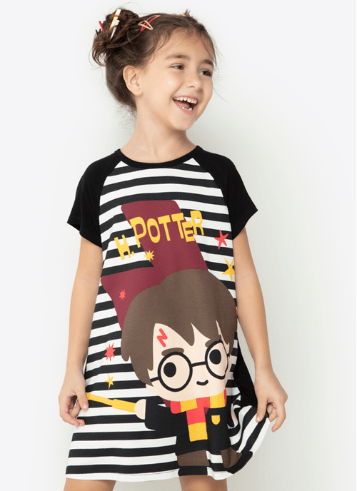 Camisola Manga Curta Viscolycra Menina Harry Potter