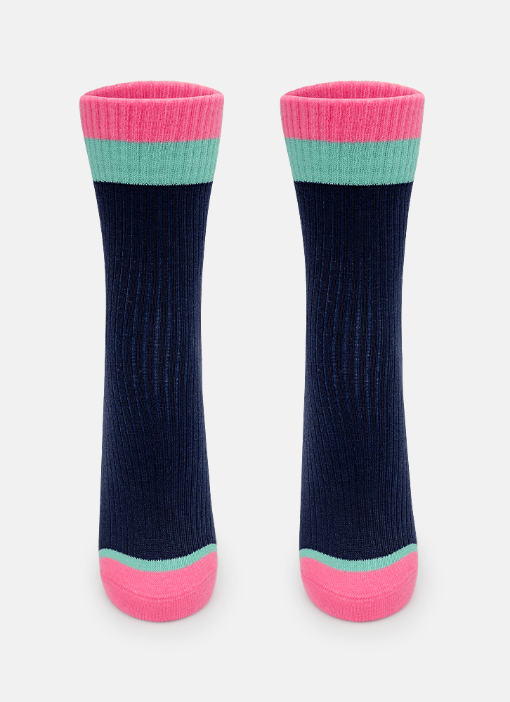 Meia-Soquete-Canelada-Feminina-Azul-Marinho