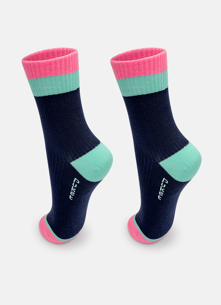 Meia-Soquete-Canelada-Feminina-Azul-Marinho