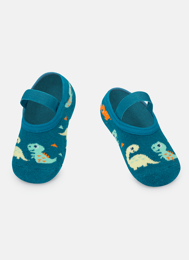 Meia-Sapatilha-Antiderrapante-Bebe-Menino-Dinossauro