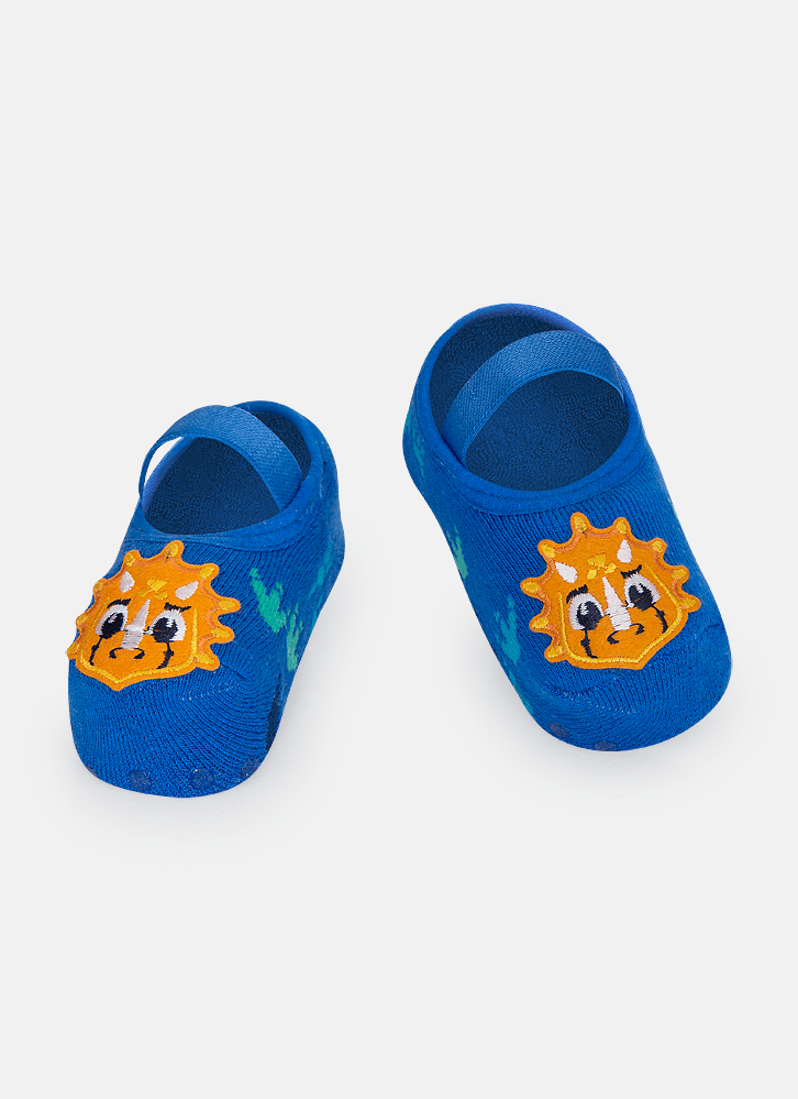 Meia-Sapatilha-Antiderrapante-Bebe-Menino-Aplique-Dino