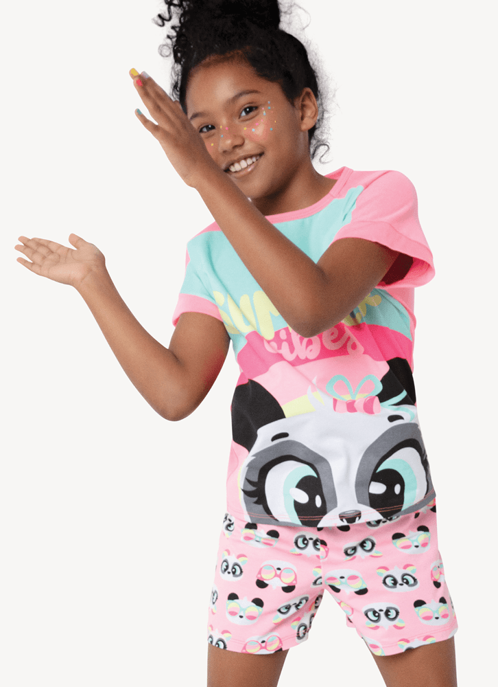 Pijama-Manga-Curta-Viscolycra-Menina-Panda-Summer