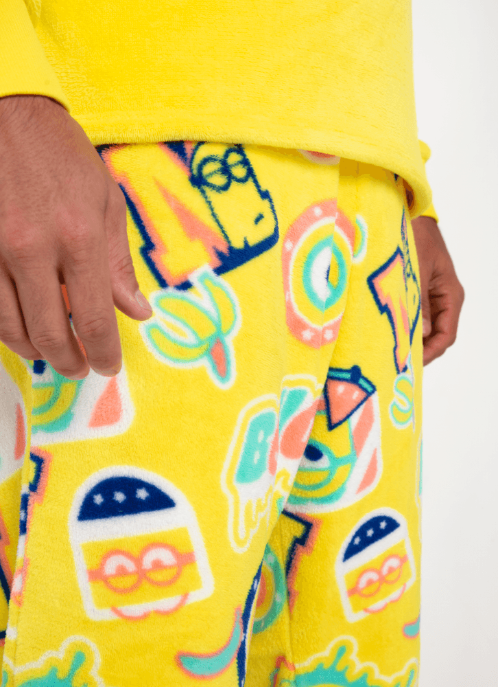 Pijama-Manga-Longa-Soft-Unissex-Adulto-Minions