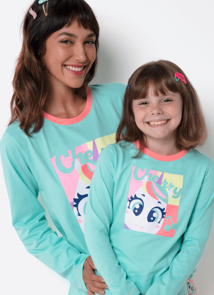Pijama-Manga-Longa-Algodao-Feminino-Unicornio-Cherry