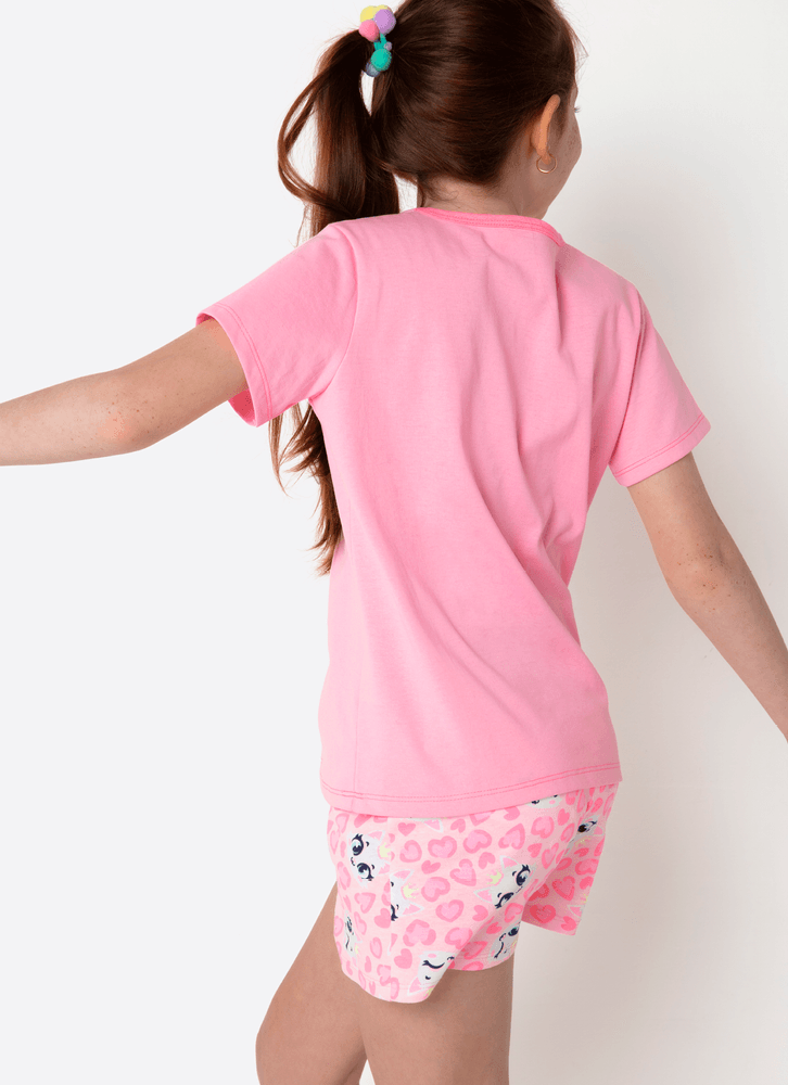 Pijama-Manga-Curta-Algodao-Menina-Teen-Gata-Romantica