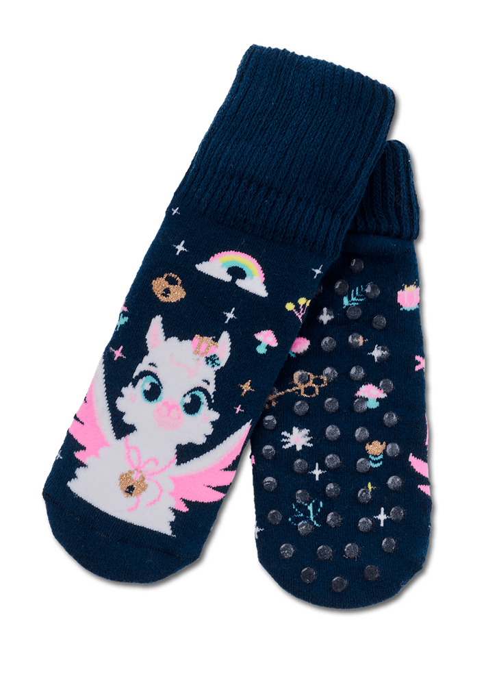 Meia-Botinha-Antiderrapante-Feminina-Lhama-Secret