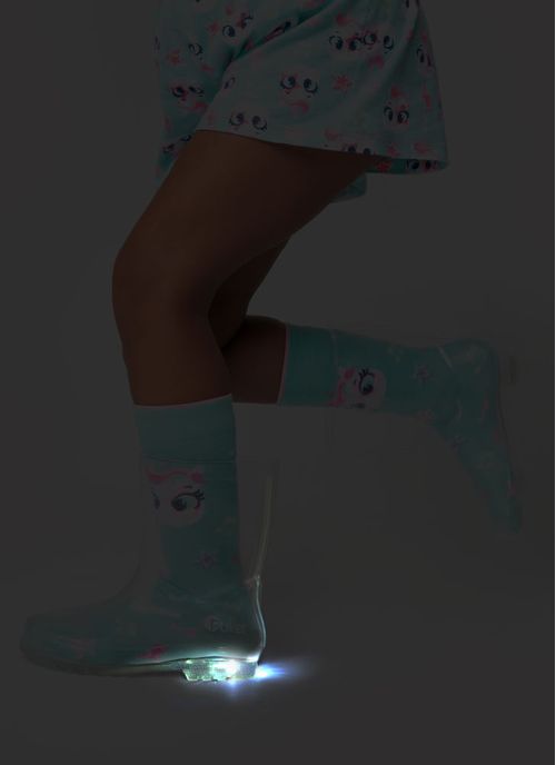 Galocha Transparente Unissex Kids Com LED