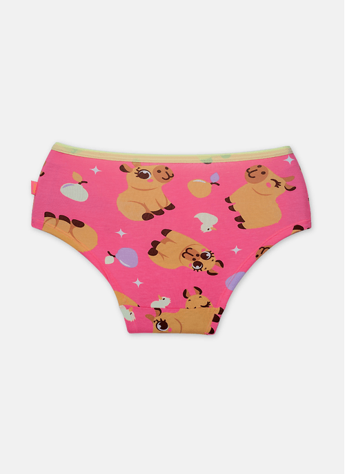 Calcinha Caleçon Viscolycra Feminina Capivara Vibes