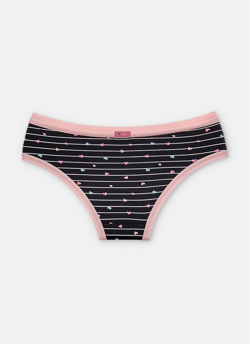 Calcinha Boneca Microfibra Feminina Coração