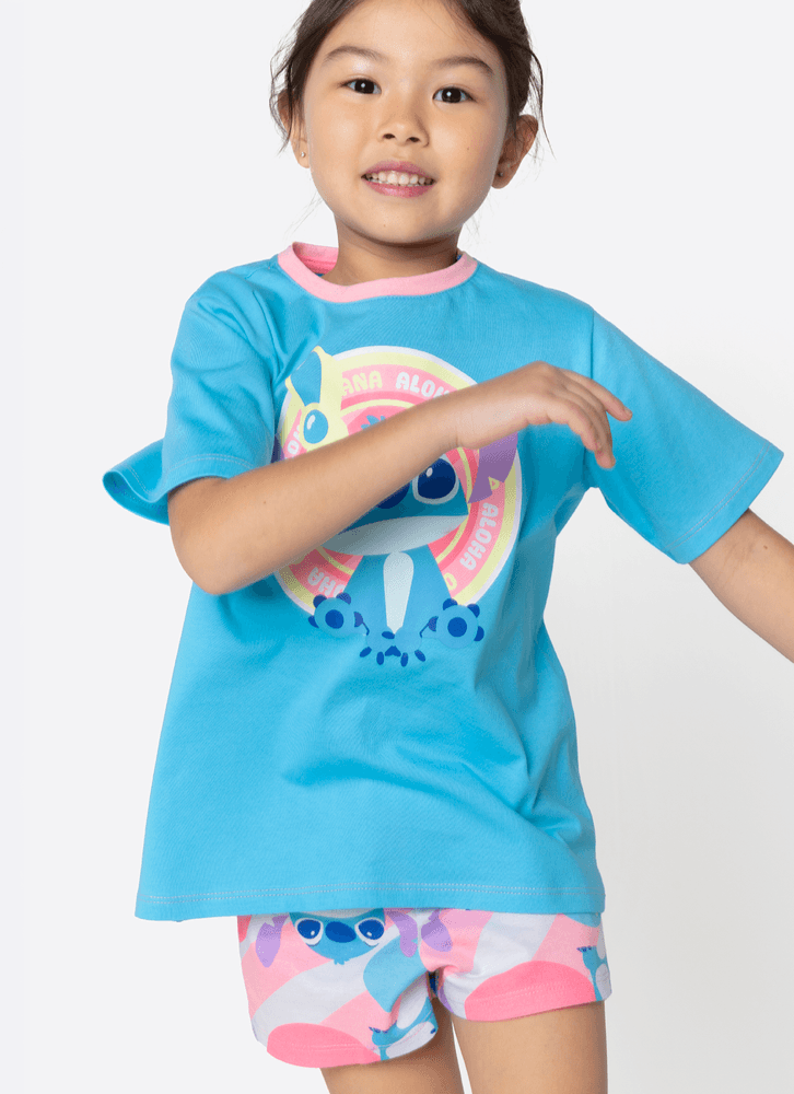 Pijama-Manga-Curta-Algodao-Menina-Stitch