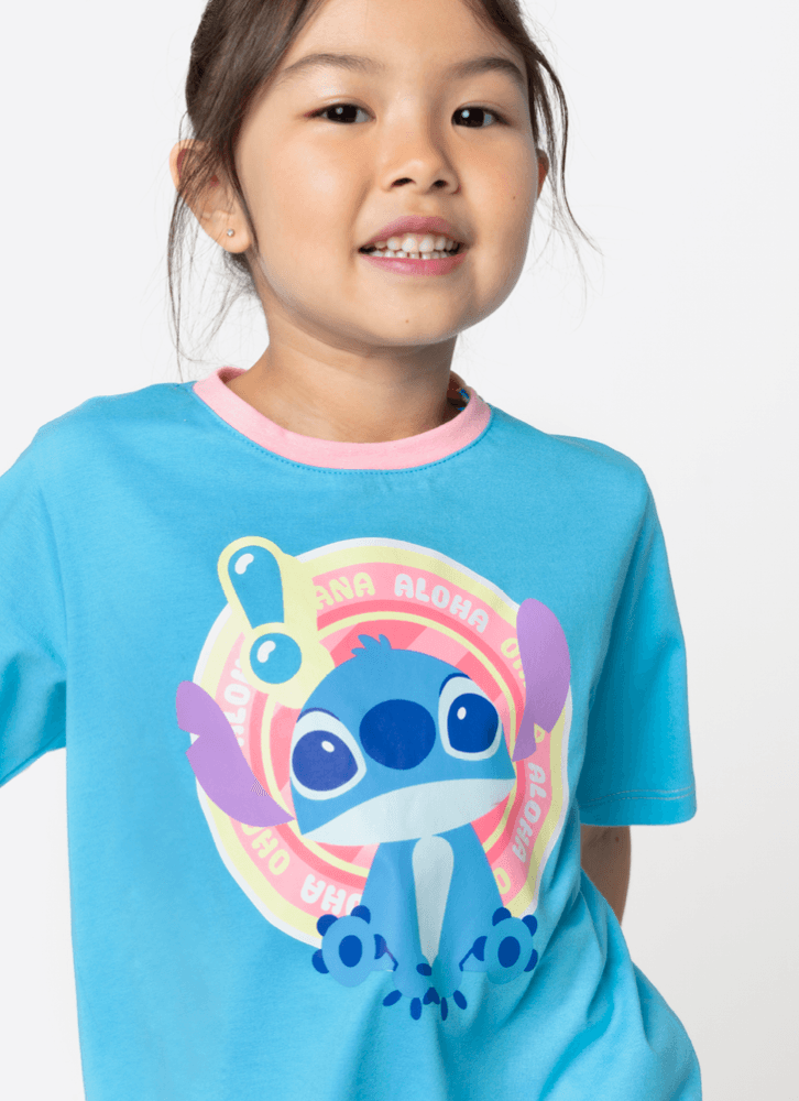 Pijama-Manga-Curta-Algodao-Menina-Stitch