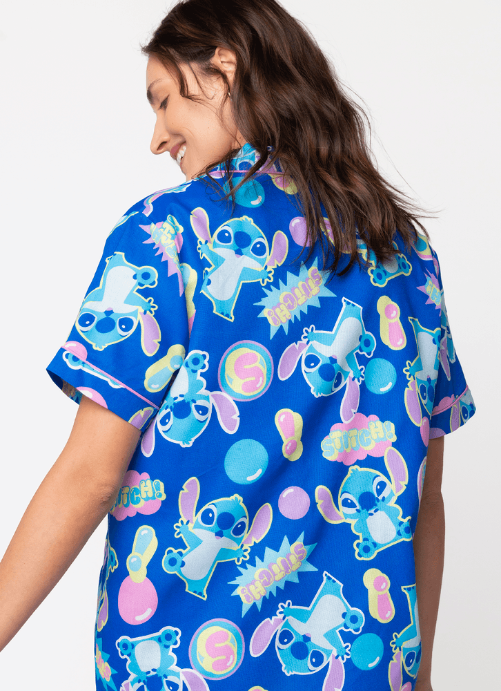 Pijama-Manga-Curta-Viscose-Feminino-Stitch