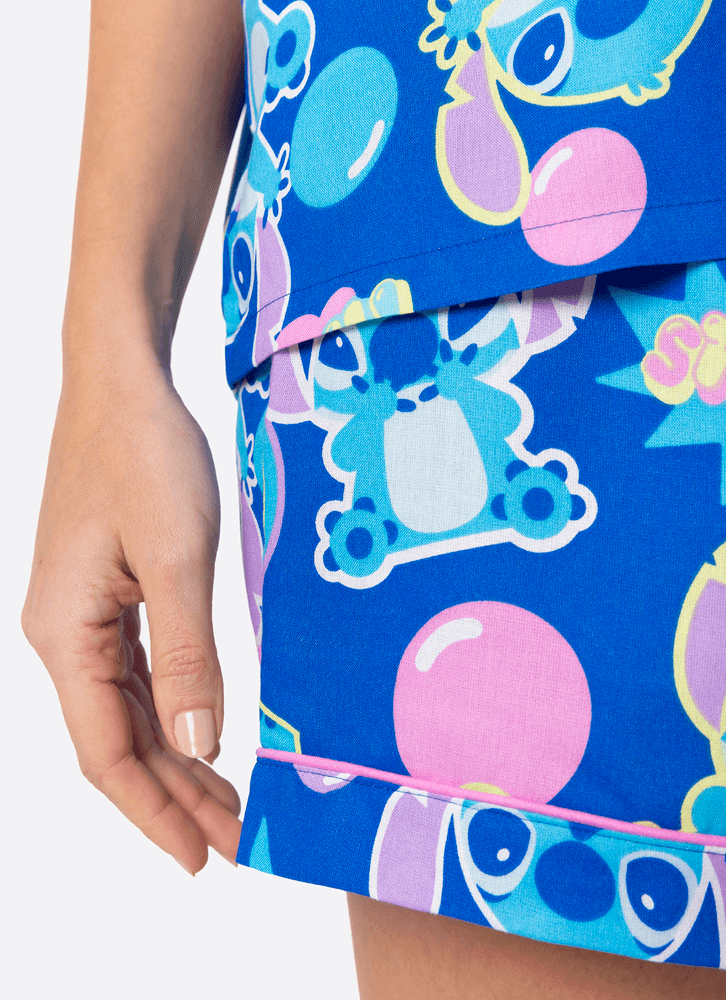 Pijama-Manga-Curta-Viscose-Feminino-Stitch