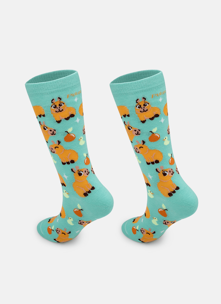 Meia-Cano-Longo-Unissex-Teen-Capivara-Vibes