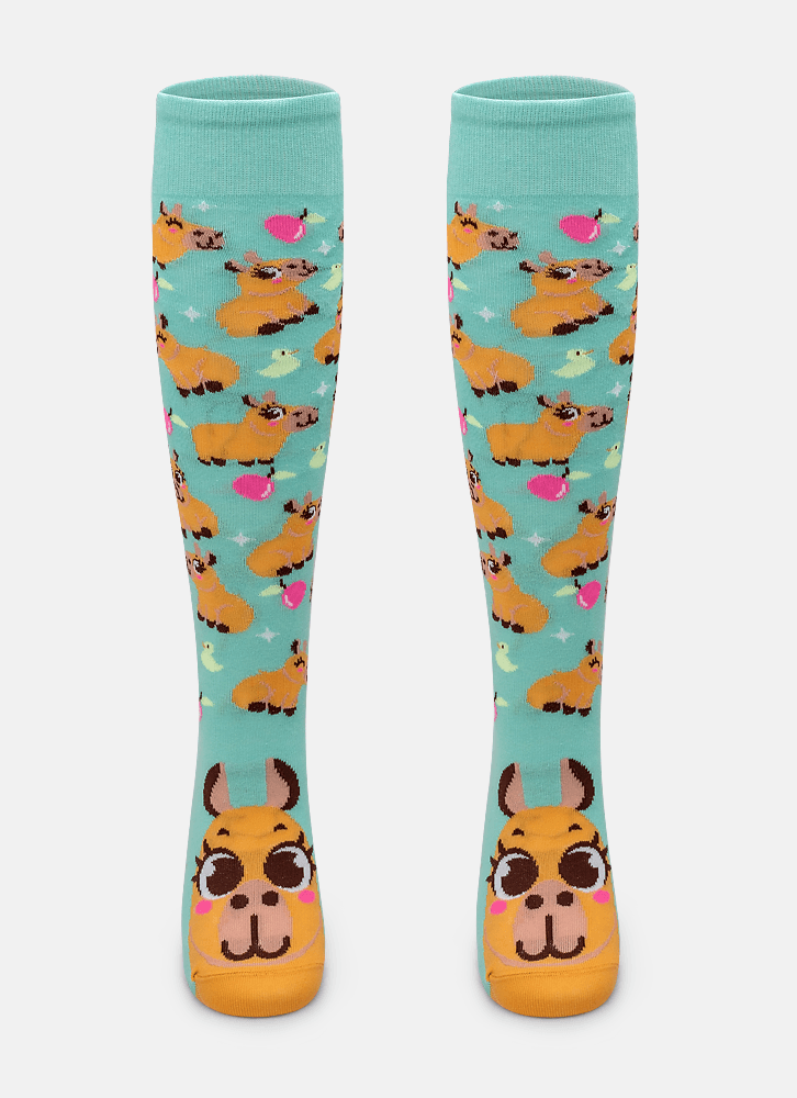 Meia-Cano-3-4-Feminina-Capivara-Vibes