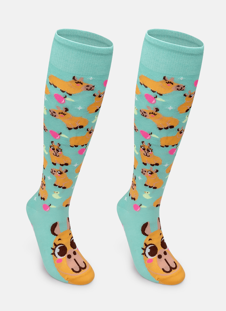 Meia-Cano-3-4-Feminina-Capivara-Vibes