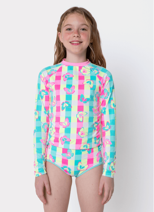 Conjunto Camiseta e Calcinha Menina Teen Gata Picnic