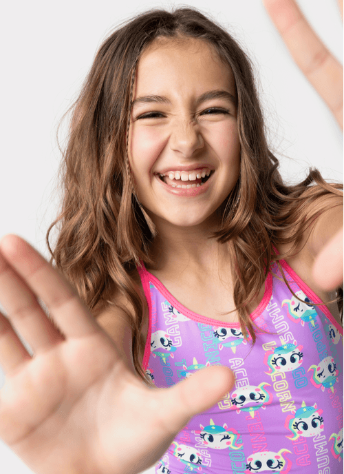 Maio Com Proteção Solar Menina Teen Unicórnio Tênis