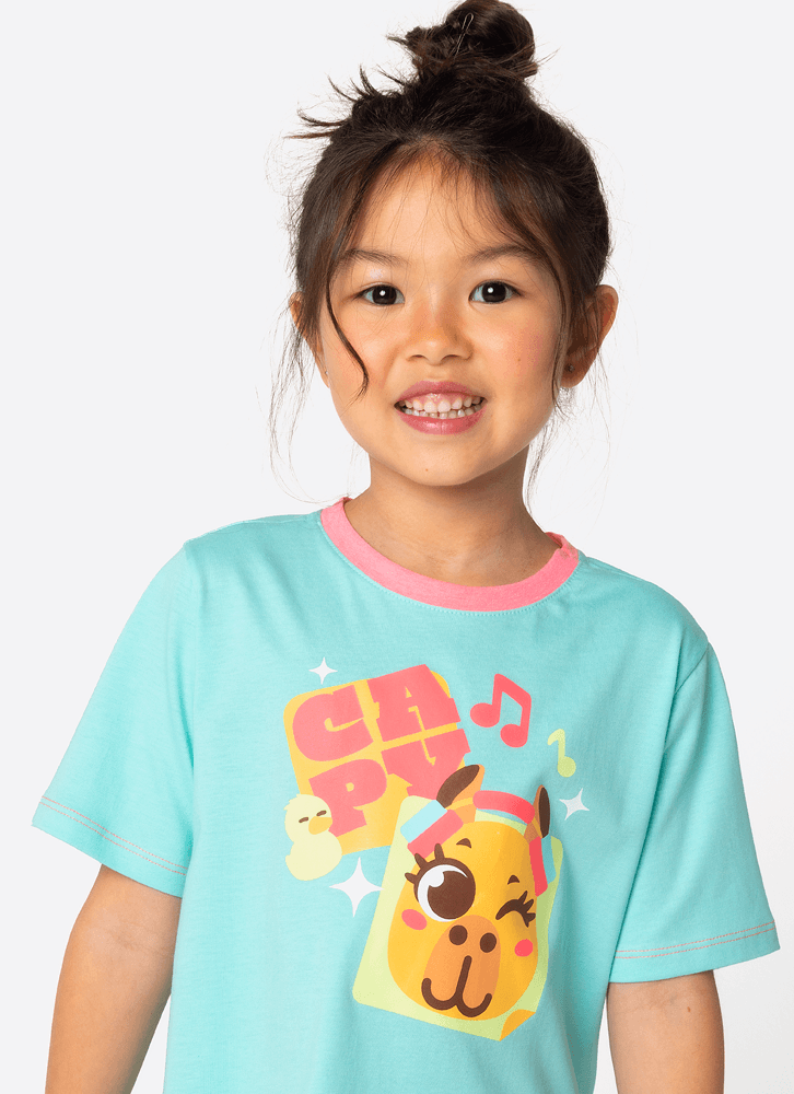 Pijama-Manga-Curta-Algodao-Menina-Capy-Bora