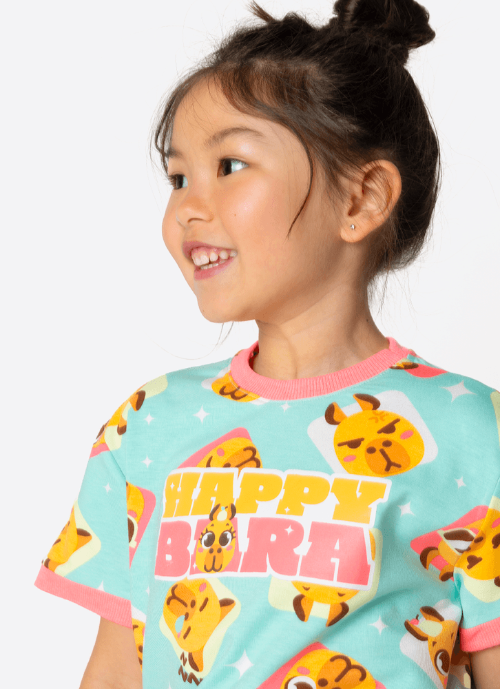 Pijama-Manga-Curta-Viscolycra-Menina-Capy-Bora