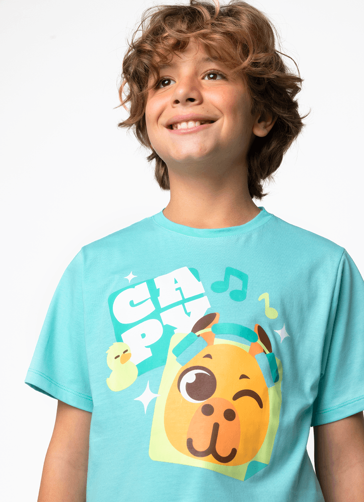 Pijama-Manga-Curta-Algodao-Menino-Teen-Capy-Bora