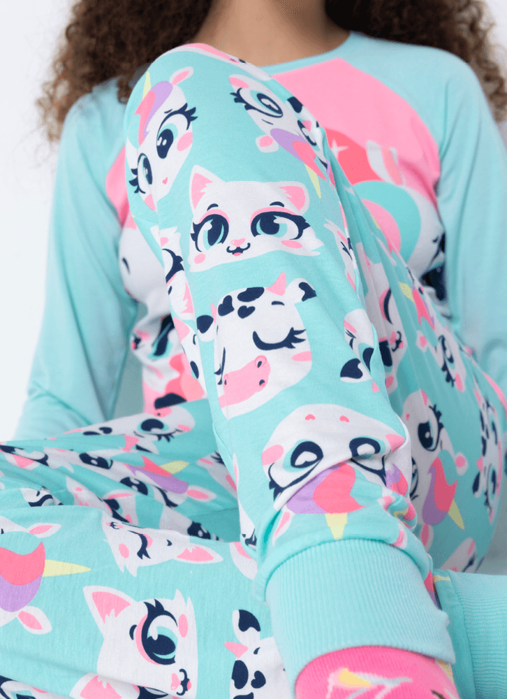 Pijama-Manga-Longa-Viscolycra-Menina-Teen-Multibichos-Best-Friend